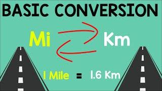 Converting Mile to Kilometer and Kilometer to Mile | Animation