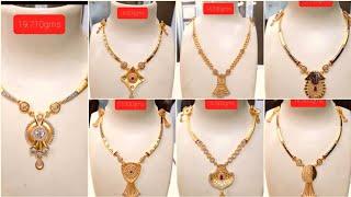 GRT Gold Antique Necklace Designs With Weight || Khushi jewellery collection || #necklace