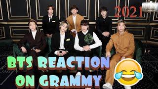 BTS REACTION ON GRAMMY 2021 FUNNY HINDI DUBBING |