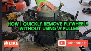 How I quickly remove mower engine flywheels without a puller