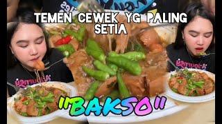 GAK BOSEN MAKAN BAKSO PEDES TOPING TETEP CABE #mukbang #viral #food #v