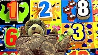 Learn Numbers with Tree Bear! Crazy Counting Mix-Up Puzzle. Numbers 1-20.