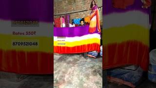 550-/ purple yellow Orange white coloring cotton/ linen sarees collection#collections#telugushorts