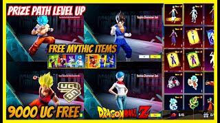 FREE MYTHIC ITEMS AND 9000 UC IN DRAGON BALL Z PRIZE PATH / HOW TO LEVEL UP EASILY ( BGMI )