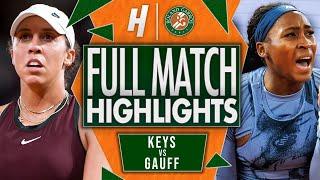Madison Keys vs Coco Gauff - FULL Quarterfinal Highlights | Roland Garros 2025