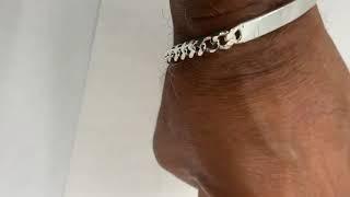 7mm 925 Sterling Silver Men's Women's Cuban Link ID Bracelet 7" 8" 9" Free Laser Engraving