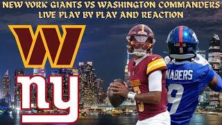 *LIVE* | NFL | New York Giants Vs. Washington Commanders Play By Play & Reaction