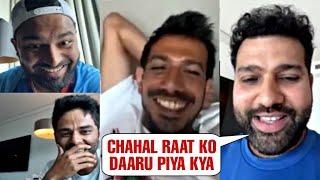 Rohit Sharma trolling Yuzvendra Chahal on Instagram Live with Rishabh Pant and Suryakumar Yadav