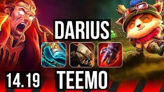 DARIUS vs TEEMO (TOP) | 6 solo kills, 11/2/5 | EUW Master | 14.19