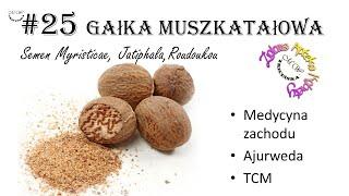 #25-ZAK: GAŁKA MUSZKAŁOWA, Semen Myristicae. Wskazania, działanie, zastosowanie. MZ,  TMC, Ajurweda