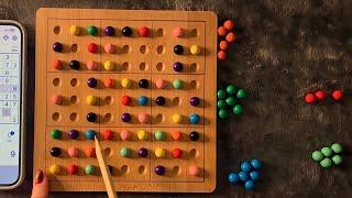 ASMR - Wooden Colored Sudoku - Clicky Whispers