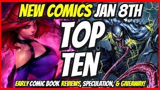 Top 10 New Comic Books January 8th 2025  Reviews, Covers, & Giveaway  Best NCBD Vids On YouTube