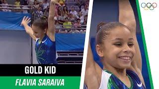 GOLD kid Flavia Saraiva  | Gold floor routine at the 2014 Nanjing Youth Olympics