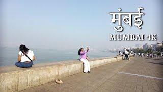 Marine Drive Walk  - South Mumbai Morning Vibes - City Ambience 4K HDR