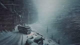 A Truck Stuck in Darkstone Canyon - Deep Sleep with Blizzard and Wind Sounds for Sleeping