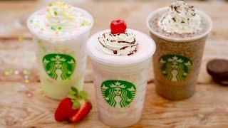 Starbucks FRAPPUCCINOS SECRET MENU (Birthday Cake, Oreo & Banana Split) Gemma's Bigger Bolder Baking