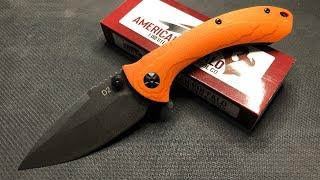 ABKT Tac Hunter Protector ii / 2 in Orange G10 Stonewashed D2 / unboxing / quick review / comparison