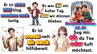 Master German Conjunctions in Fun Ways!  | Level A2 - B1