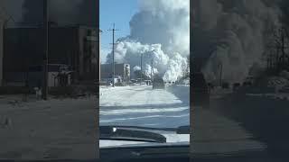 Под Новосибирском произошел мощный прорыв теплосети. Город Куйбышев, ул. Молодежная #куйбышев
