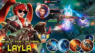 LAYLA BEST HIGH CRITICAL BUILD 2024!!BEST 1 HIT DELETE - BUILD TOP 1 GLOBAL LAYLA ~ MLBB