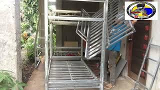 Tubular double deck steel modern design | Easy assemble