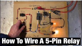 How to Wire a 5 Pin Automotive Relay. Pins 87/30/85/86/87a . Bosch Style. Fans / Fuel Pump / Lights