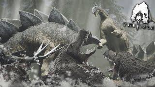 Crocodile Family Attacks Stego Herd!!! - Life of the Stegosaurus | The isle