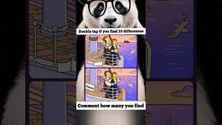 Detective panda is here to find the difference episode 1 #quiz #panda #different