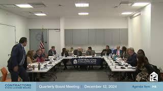 CSLB Board Meeting December 12, 2024