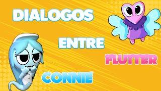 ¡NUEVOS DIALOGOS de CONNIE y FLUTTER en ESPAÑOL! | Dandy's World Roblox