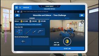 Motorbike and Sidecar - Time Challenge Gold (3:01.26) - Powerwash Simulator