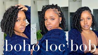 Knotless Boho Loc Bob (On “Longer” Hair)