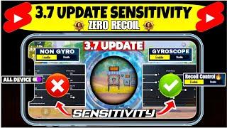 3.7 UPDATEAi Recommended This जीरो रिकोइल SENSITIVITY SETTING BGMI BEST SENSITIVITY GYRO & NON GYRO