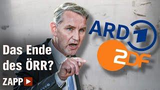 AfD-Angriff auf den ÖRR: Die Versprechen des Björn Höcke | ZAPP | NDR