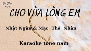 Cho vừa lòng em | karaoke tone nam | Cùi bắp music