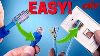 WIRING UP ETHERNET PLUGS THE EASY WAY AND KEYSTONE JACK INSTALL!