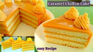 Caramel Chiffon cake | How to make caramel chiffon cake | Chiffon cake recipe | delicious cake