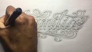 COMO HACER UN DISEÑO DE LETTERING TATTOO + TIPS PARTE 1 (HOW TO DRAW LETTERING TATTOO PART 1)