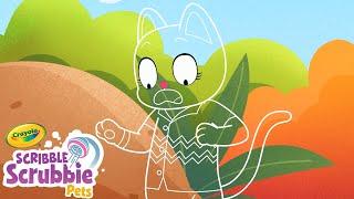 Peach Turned Invisible!! | Crayola Scribble Scrubbie | Funny Cartoons for Kids