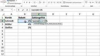 Microsoft Excel: Wenn-Dann-Sonst Funktion - einfach erklärt  (Tutorial, Anleitung, Deutsch, Formel)