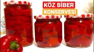 Közlenmiş Biber Konservesi NasılYapılır?SİRKESİZ#kırmızı #biber #konservesi tarifi️#kışhazırlığı