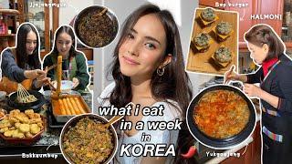 what I eat in a week at my KOREAN GRANDMA's house in BUSAN  (Korean Food + Family Mukbang)