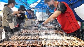 Korean popular snack! A yakitori restaurant selling 8,000 pieces a day!!-Korean street food