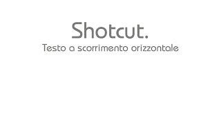 Shotcut. Testo a scorrimento orizzontale (News ticker)