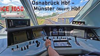 POV Race with a special train | ICE 1050 Osnabrück - Münster(Westf) | ICE 1 driver's cab ride