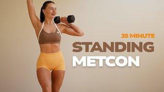 35 MIN FULL BODY STANDING METABOLIC STRENGTH WORKOUT WITH DUMBBELLS- Strength & Fat Loss