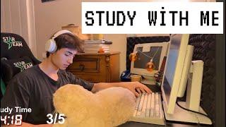 Study With Me LIVE |5 Hours (5 sessions)| 50/10 Pomodoro |Rain Sound