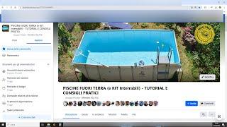 PISCINE FUORI TERRA (e KIT Interrabili) - TUTORIAL E CONSIGLI PRATICI - (Gruppo fb) Buon FERRAGOSTO!