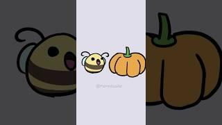 Bee ate a pumkin #animation #bee #cute