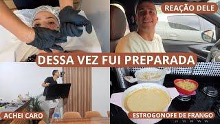 MUITA CHUVA,FIZ ESTROGONOFE PARA O ALMOÇO,SEGUNDA SESSÃO NO ROSTO, CONCERTAMOS A TV E DIA DE LASER